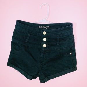 Black Jean Shorts